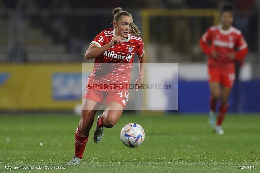 Georgia Stanway, Dietmar-Hopp-Stadion, Hoffenheim, 02.12.2022, sport, action, Fussball, DFB, Dezember 2022, Saison 2022/2023, 9. Spieltag, FFBL, FLYERALARM Frauen-Bundesliga, FCB, TSG, FC Bayern München, TSG Hoffenheim - Bild-ID: 2348319