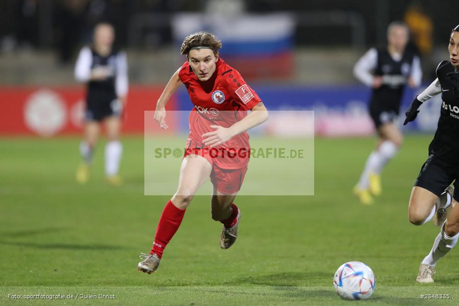Pauline Deutsch, Stadion am Brentanobad, Frankfurt, 09.12.2022, sport, action, Fussball, DFB, Dezember 2022, Saison 2022/2023, 10. Spieltag, FFBL, FLYERALARM Frauen-Bundesliga, FFC, SGE, 1. FFC Turbine Potsdam, Eintracht Frankfurt - Bild-ID: 2348335 Pauline Deutsch, Stadion am Brentanobad, Frankfurt, 09.12.2022, sport, action, Fussball, DFB, Dezember 2022, Saison 2022/2023, 10. Spieltag, FFBL, FLYERALARM Frauen-Bundesliga, FFC, SGE, 1. FFC Turbine Potsdam, Eintracht Frankfurt - Bild-ID: 2348335