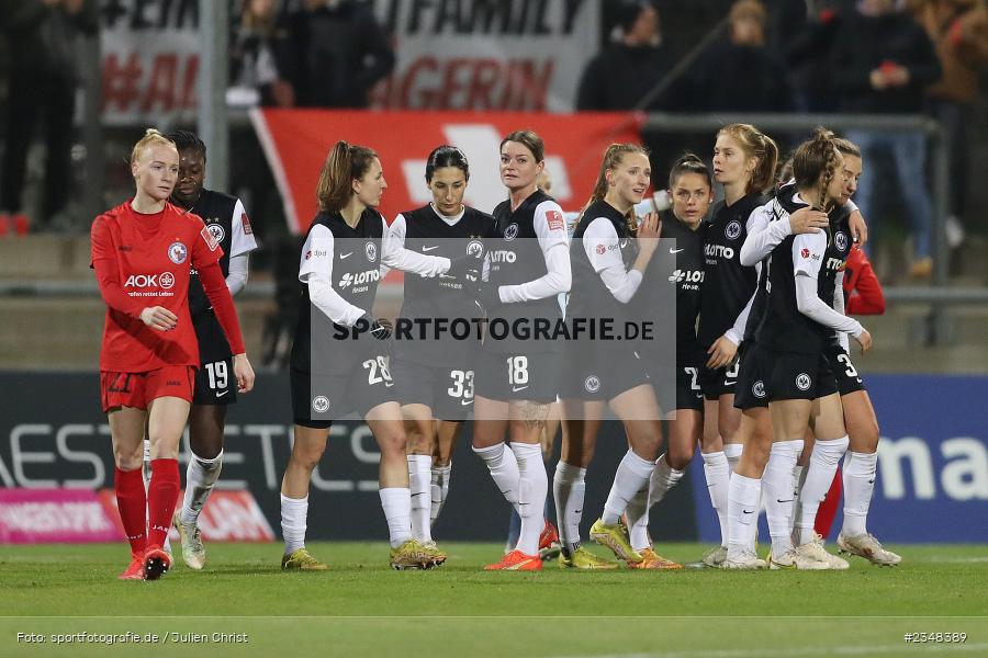 Sophia Kleinherne, Sjoeke Nüsken, Laura Feiersinger, Sara Doorsoun-Khajeh, Barbara Dunst, Lara Prasnikar, Tanja Pawollek, Géraldine Reuteler, Stadion am Brentanobad, Frankfurt, 09.12.2022, sport, action, Fussball, DFB, Dezember 2022, Saison 2022/2023, 10. Spieltag, FFBL, FLYERALARM Frauen-Bundesliga, FFC, SGE, 1. FFC Turbine Potsdam, Eintracht Frankfurt - Bild-ID: 2348389