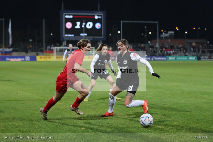 Pauline Deutsch, Stadion am Brentanobad, Frankfurt, 09.12.2022, sport, action, Fussball, DFB, Dezember 2022, Saison 2022/2023, 10. Spieltag, FFBL, FLYERALARM Frauen-Bundesliga, FFC, SGE, 1. FFC Turbine Potsdam, Eintracht Frankfurt - Bild-ID: 2348434