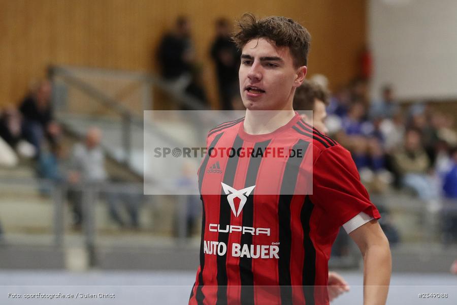 Tim Leimeister, Main-Spessart-Halle, 07.01.2023, sport, action, BFV, Januar 2023, Saison 2022/2023, Spiel-Nr. 13, SG SV Altfeld, TuS Frammersbach, Marktheidenfeld, U19, Hallenturnier - Bild-ID: 2349088 Tim Leimeister, Main-Spessart-Halle, 07.01.2023, sport, action, BFV, Januar 2023, Saison 2022/2023, Spiel-Nr. 13, SG SV Altfeld, TuS Frammersbach, Marktheidenfeld, U19, Hallenturnier - Bild-ID: 2349088