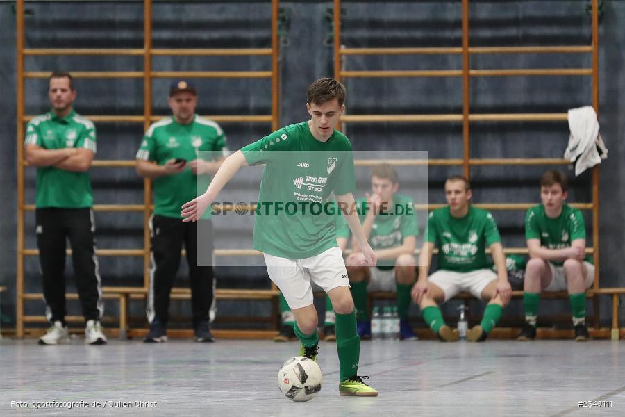 Nils Burkard, Main-Spessart-Halle, 08.01.2023, sport, action, BFV, Januar 2023, Saison 2022/2023, Spiel-Nr. 12, TSV Uettingen, FC Gössenheim, Marktheidenfeld, U19, Hallenturnier - Bild-ID: 2349111