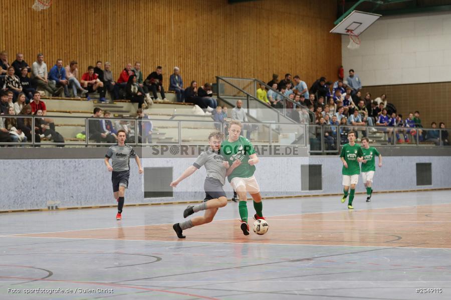 Jonas Kemmer, Main-Spessart-Halle, 08.01.2023, sport, action, BFV, Januar 2023, Saison 2022/2023, Spiel-Nr. 12, TSV Uettingen, FC Gössenheim, Marktheidenfeld, U19, Hallenturnier - Bild-ID: 2349115