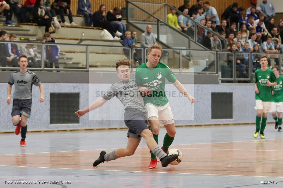 Jonas Kemmer, Main-Spessart-Halle, 08.01.2023, sport, action, BFV, Januar 2023, Saison 2022/2023, Spiel-Nr. 12, TSV Uettingen, FC Gössenheim, Marktheidenfeld, U19, Hallenturnier - Bild-ID: 2349116