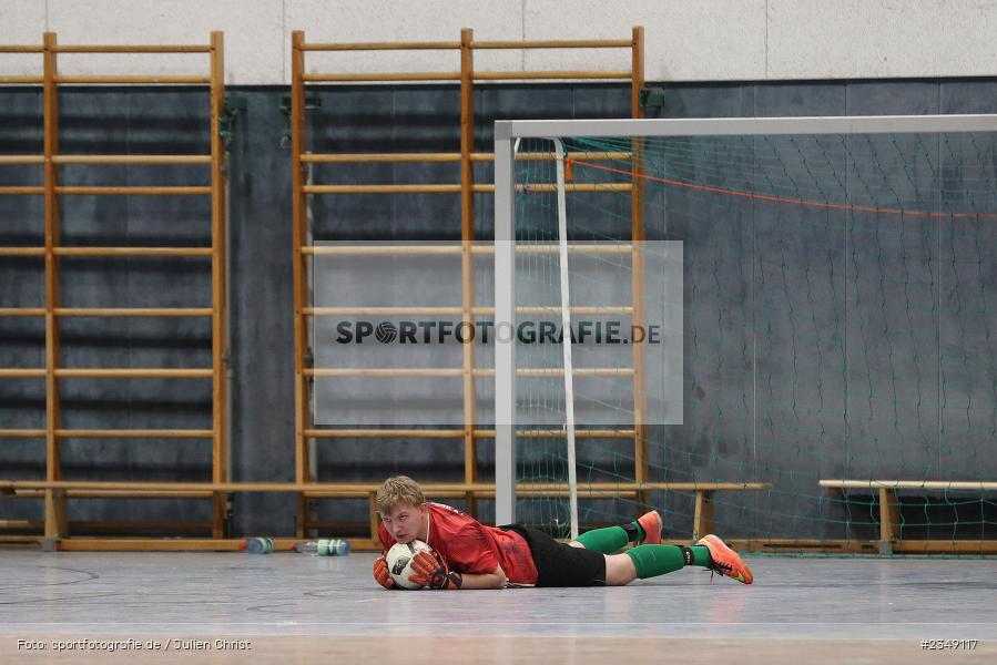 Hannes Dittmeyer, Main-Spessart-Halle, 08.01.2023, sport, action, BFV, Januar 2023, Saison 2022/2023, Spiel-Nr. 12, TSV Uettingen, FC Gössenheim, Marktheidenfeld, U19, Hallenturnier - Bild-ID: 2349117