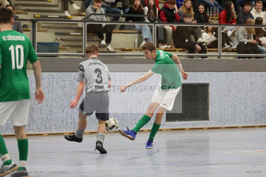 Niklas Fehn, Main-Spessart-Halle, 08.01.2023, sport, action, BFV, Januar 2023, Saison 2022/2023, Spiel-Nr. 12, TSV Uettingen, FC Gössenheim, Marktheidenfeld, U19, Hallenturnier - Bild-ID: 2349119