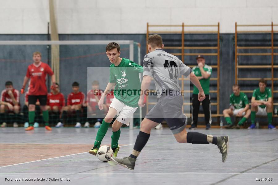 Nils Burkard, Main-Spessart-Halle, 08.01.2023, sport, action, BFV, Januar 2023, Saison 2022/2023, Spiel-Nr. 12, TSV Uettingen, FC Gössenheim, Marktheidenfeld, U19, Hallenturnier - Bild-ID: 2349123