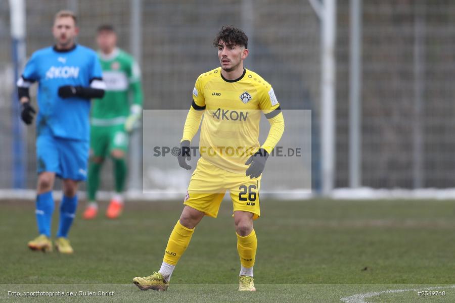 Domenico Alberico, Sportgelände Am Sonnenstuhl, Randersacker, 21.01.2023, sport, action, BFV, Januar 2023, Fussball, Freundschaftsspiel, Regional-FS, VFB, FWK, VfB Bad Mergentheim, FC Würzburger Kickers - Bild-ID: 2349768