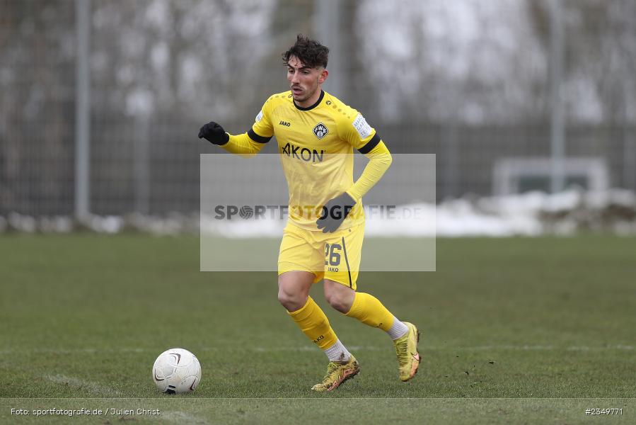 Domenico Alberico, Sportgelände Am Sonnenstuhl, Randersacker, 21.01.2023, sport, action, BFV, Januar 2023, Fussball, Freundschaftsspiel, Regional-FS, VFB, FWK, VfB Bad Mergentheim, FC Würzburger Kickers - Bild-ID: 2349771