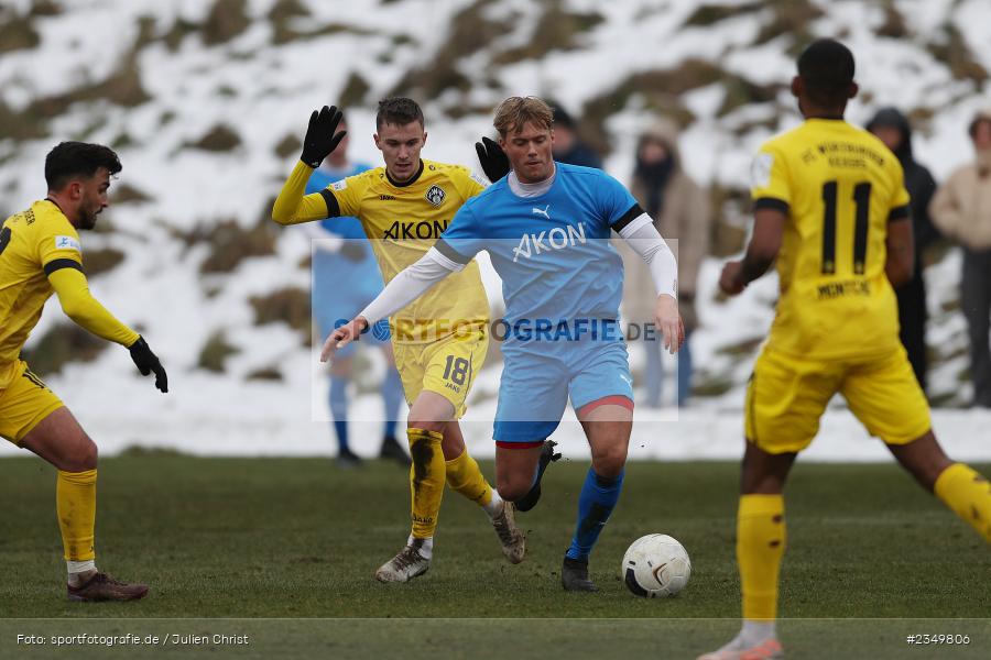 Nico Fritsch, Sportgelände Am Sonnenstuhl, Randersacker, 21.01.2023, sport, action, BFV, Januar 2023, Fussball, Freundschaftsspiel, Regional-FS, VFB, FWK, VfB Bad Mergentheim, FC Würzburger Kickers - Bild-ID: 2349806