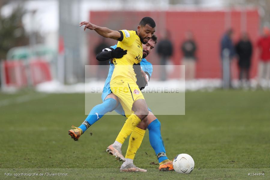 Fabrice Montcheu, Sportgelände Am Sonnenstuhl, Randersacker, 21.01.2023, sport, action, BFV, Januar 2023, Fussball, Freundschaftsspiel, Regional-FS, VFB, FWK, VfB Bad Mergentheim, FC Würzburger Kickers - Bild-ID: 2349814 Fabrice Montcheu, Sportgelände Am Sonnenstuhl, Randersacker, 21.01.2023, sport, action, BFV, Januar 2023, Fussball, Freundschaftsspiel, Regional-FS, VFB, FWK, VfB Bad Mergentheim, FC Würzburger Kickers - Bild-ID: 2349814