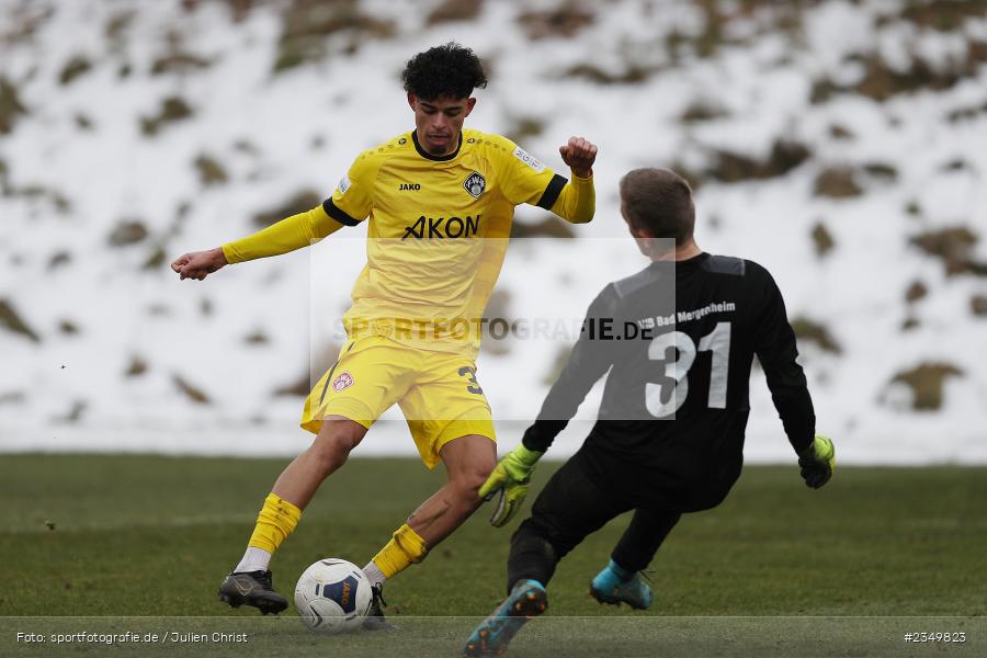 Andre Leipold, Sportgelände Am Sonnenstuhl, Randersacker, 21.01.2023, sport, action, BFV, Januar 2023, Fussball, Freundschaftsspiel, Regional-FS, VFB, FWK, VfB Bad Mergentheim, FC Würzburger Kickers - Bild-ID: 2349823 Andre Leipold, Sportgelände Am Sonnenstuhl, Randersacker, 21.01.2023, sport, action, BFV, Januar 2023, Fussball, Freundschaftsspiel, Regional-FS, VFB, FWK, VfB Bad Mergentheim, FC Würzburger Kickers - Bild-ID: 2349823