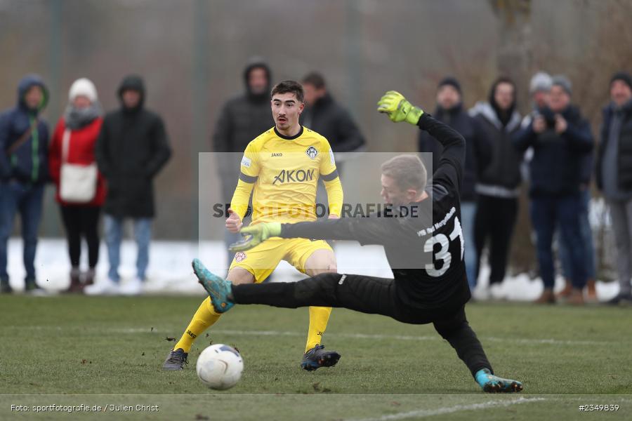 Samuel Röthlein, Sportgelände Am Sonnenstuhl, Randersacker, 21.01.2023, sport, action, BFV, Januar 2023, Fussball, Freundschaftsspiel, Regional-FS, VFB, FWK, VfB Bad Mergentheim, FC Würzburger Kickers - Bild-ID: 2349839
