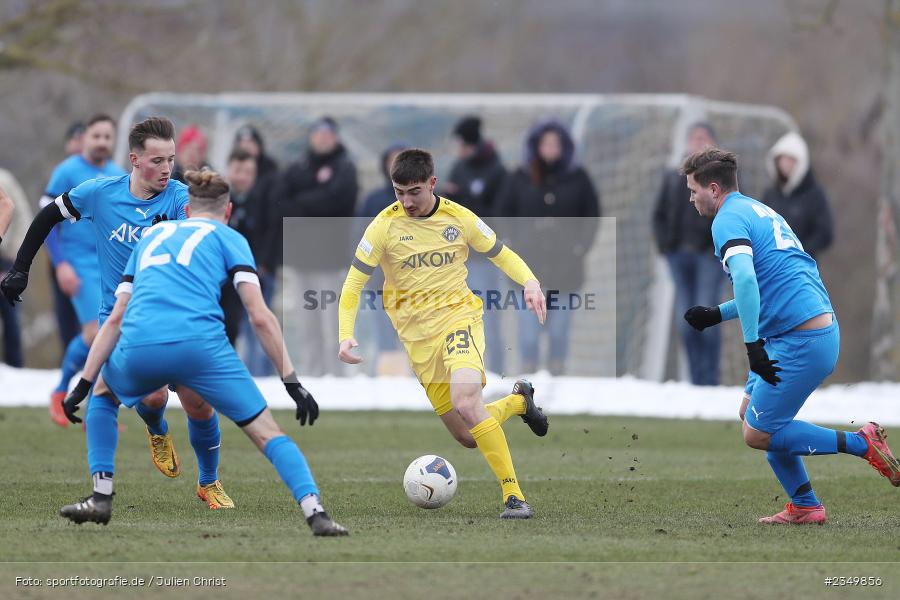 Samuel Röthlein, Sportgelände Am Sonnenstuhl, Randersacker, 21.01.2023, sport, action, BFV, Januar 2023, Fussball, Freundschaftsspiel, Regional-FS, VFB, FWK, VfB Bad Mergentheim, FC Würzburger Kickers - Bild-ID: 2349856
