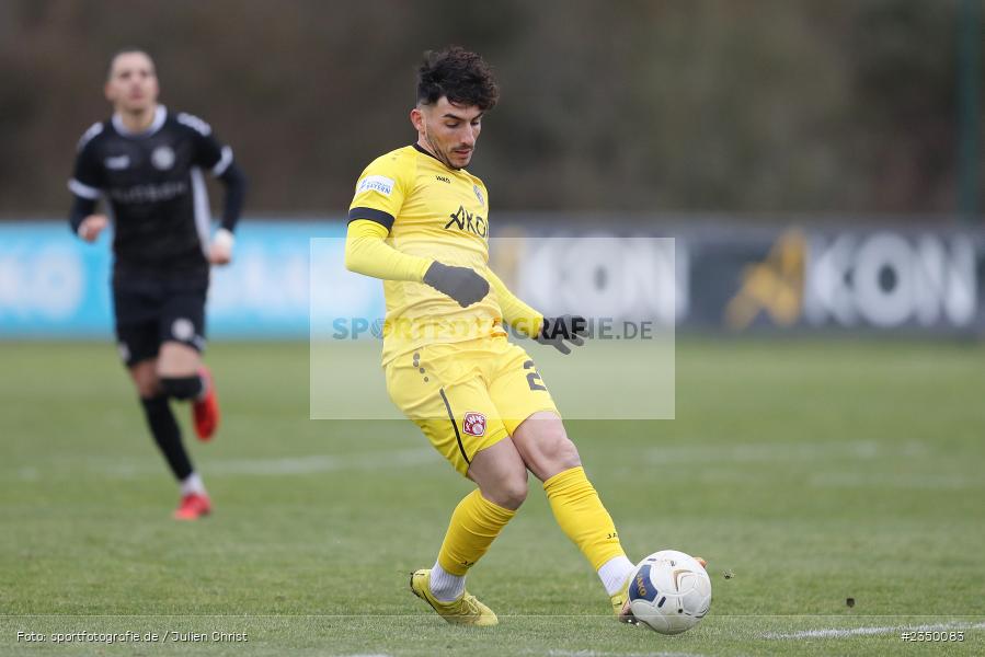 Domenico Alberico, Sportgelände Am Sonnenstuhl, Randersacker, 28.01.2023, sport, action, BFV, Fussball, Bayernliga Nord, Regionalliga Bayern, Landesfreundschaftsspiele, DJK, FWK, DJK Gebenbach, FC Würzburger Kickers - Bild-ID: 2350083