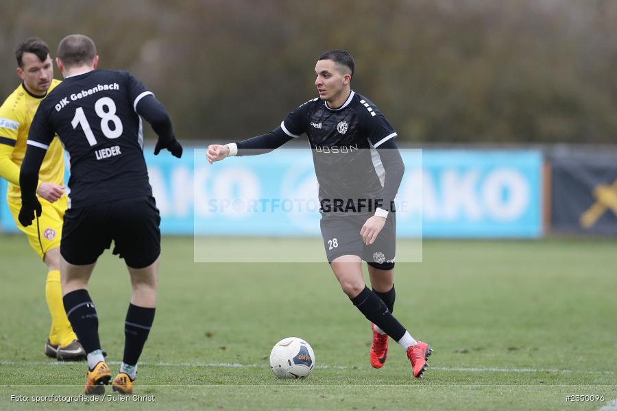 Salah El Berd, Sportgelände Am Sonnenstuhl, Randersacker, 28.01.2023, sport, action, BFV, Fussball, Bayernliga Nord, Regionalliga Bayern, Landesfreundschaftsspiele, DJK, FWK, DJK Gebenbach, FC Würzburger Kickers - Bild-ID: 2350096