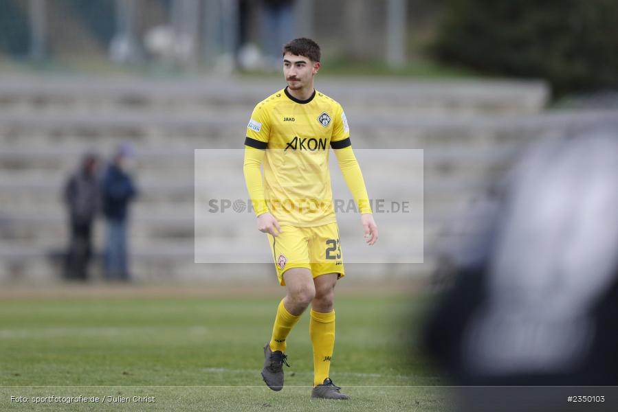 Samuel Röthlein, Sportgelände Am Sonnenstuhl, Randersacker, 28.01.2023, sport, action, BFV, Fussball, Bayernliga Nord, Regionalliga Bayern, Landesfreundschaftsspiele, DJK, FWK, DJK Gebenbach, FC Würzburger Kickers - Bild-ID: 2350103
