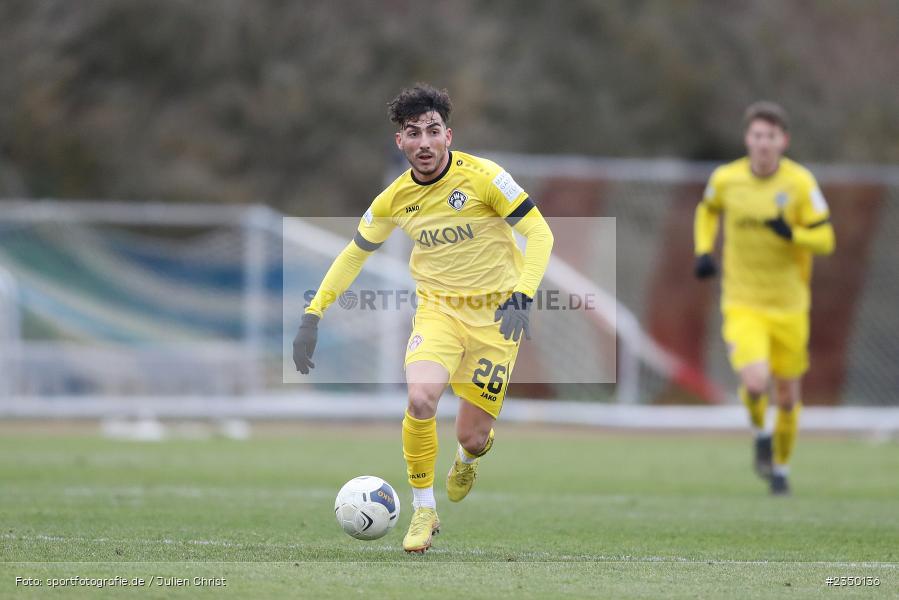 Domenico Alberico, Sportgelände Am Sonnenstuhl, Randersacker, 28.01.2023, sport, action, BFV, Fussball, Bayernliga Nord, Regionalliga Bayern, Landesfreundschaftsspiele, DJK, FWK, DJK Gebenbach, FC Würzburger Kickers - Bild-ID: 2350136