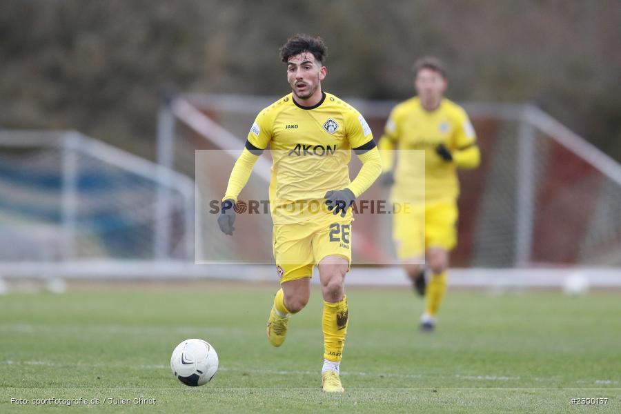 Domenico Alberico, Sportgelände Am Sonnenstuhl, Randersacker, 28.01.2023, sport, action, BFV, Fussball, Bayernliga Nord, Regionalliga Bayern, Landesfreundschaftsspiele, DJK, FWK, DJK Gebenbach, FC Würzburger Kickers - Bild-ID: 2350137