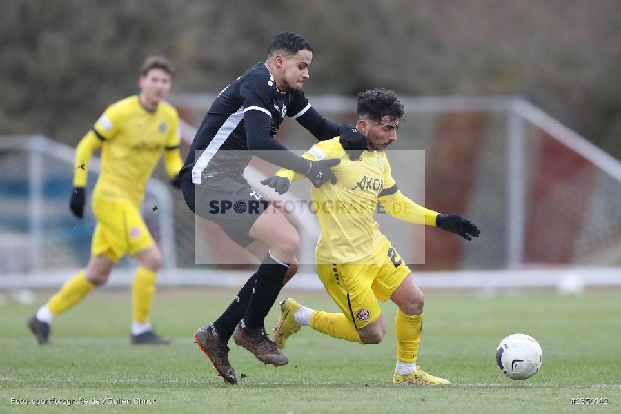 Domenico Alberico, Sportgelände Am Sonnenstuhl, Randersacker, 28.01.2023, sport, action, BFV, Fussball, Bayernliga Nord, Regionalliga Bayern, Landesfreundschaftsspiele, DJK, FWK, DJK Gebenbach, FC Würzburger Kickers - Bild-ID: 2350142