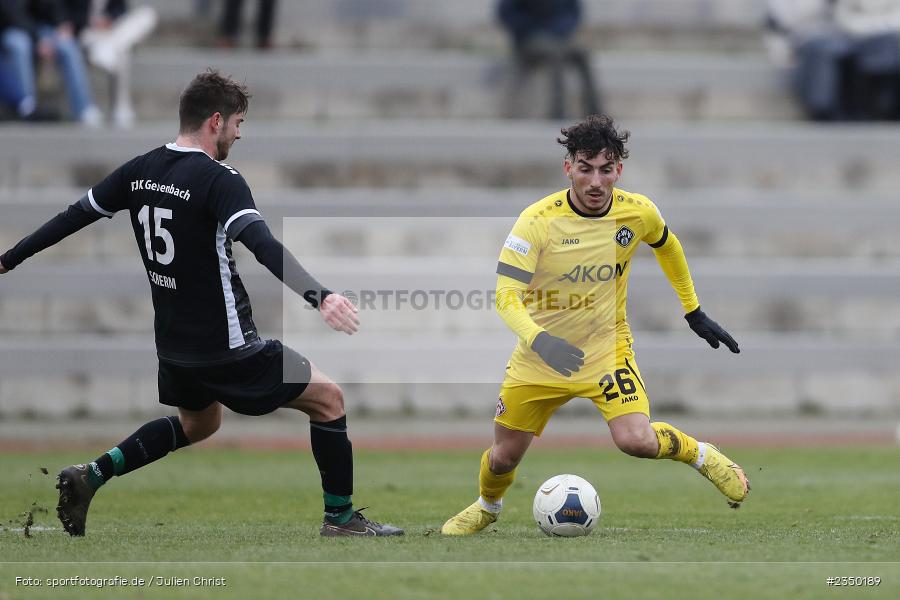 Domenico Alberico, Sportgelände Am Sonnenstuhl, Randersacker, 28.01.2023, sport, action, BFV, Fussball, Bayernliga Nord, Regionalliga Bayern, Landesfreundschaftsspiele, DJK, FWK, DJK Gebenbach, FC Würzburger Kickers - Bild-ID: 2350189