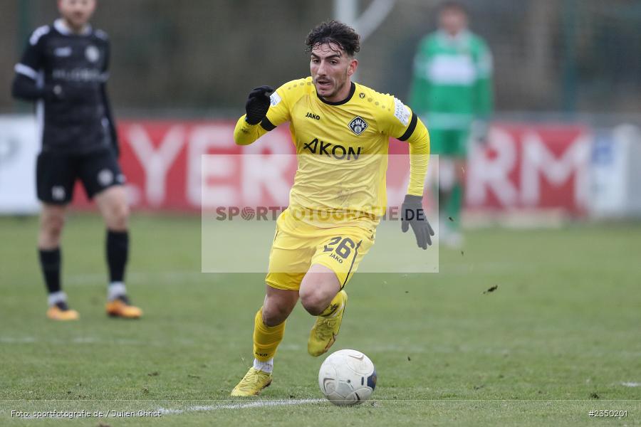 Domenico Alberico, Sportgelände Am Sonnenstuhl, Randersacker, 28.01.2023, sport, action, BFV, Fussball, Bayernliga Nord, Regionalliga Bayern, Landesfreundschaftsspiele, DJK, FWK, DJK Gebenbach, FC Würzburger Kickers - Bild-ID: 2350201
