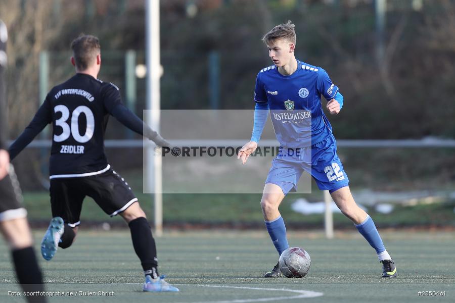 Nicolas Reinhart, Sepp-Endres-Sportanlage, Würzburg, 29.01.2023, sport, action, Fussball, BFV, Landesfreundschaftsspiele, Landesliga Nordwest, Bayernliga Nord, TSV, FV04, WFV, TSV Unterpleichfeld, Würzburger FV - Bild-ID: 2350461