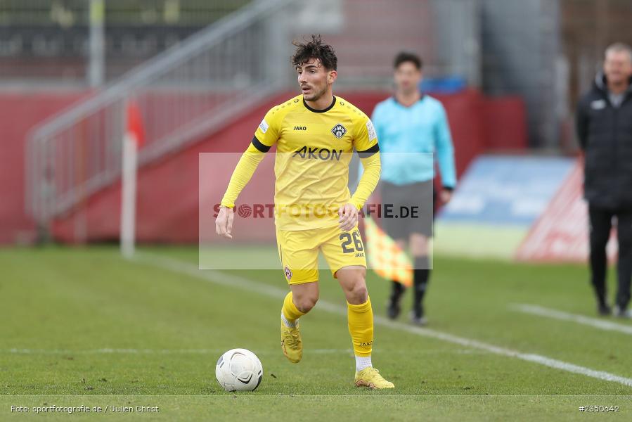 Domenico Alberico, FLYERALARM Arena, Würzburg, 04.02.2023, sport, action, Fussball, BFV, Landesfreundschaftsspiele, Regionalliga Südwest, Regionalliga Bayern, VFR, FWK, VfR Aalen, FC Würzburger Kickers - Bild-ID: 2350642