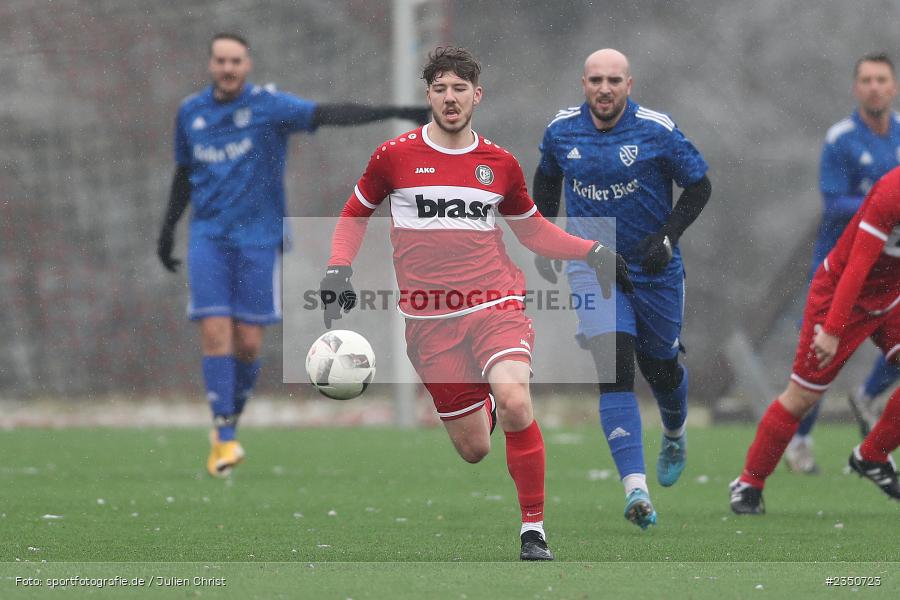 Maximilian Baur, Kunstrasenplatz, Frammersbach, 05.02.2023, sport, action, Fussball, BFV, Landesfreundschaftsspiele, Landesliga Nordwest, Bezirksliga Unterfranken West, TSV, TUS, TSV Lohr, TuS Frammersbach - Bild-ID: 2350723