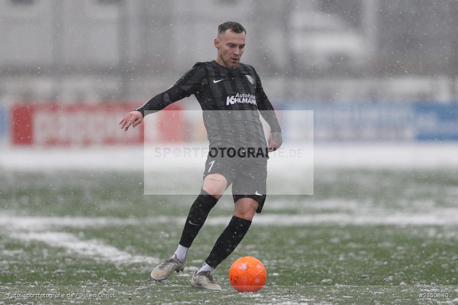 Justin Schulz, Kunstrasenplatz, Frammersbach, 05.02.2023, sport, action, Fussball, BFV, Landesfreundschaftsspiele, Landesliga Nordwest, Bezirksliga Unterfranken West, TSV Karlburg, TSV Neuhütten-Wiesthal - Bild-ID: 2350840