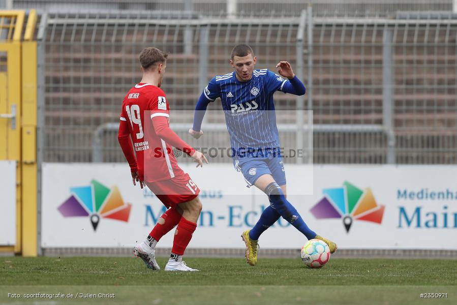 Niklas Meyer, Stadion am Schönbusch, Aschaffenburg, 11.02.2023, sport, action, Fussball, BFV, Landesfreundschaftsspiele, Regionalliga Südwest, Regionalliga Bayern, TSV, SVA, TSV Steinbach Haiger, SV Viktoria Aschaffenburg - Bild-ID: 2350971 Niklas Meyer, Stadion am Schönbusch, Aschaffenburg, 11.02.2023, sport, action, Fussball, BFV, Landesfreundschaftsspiele, Regionalliga Südwest, Regionalliga Bayern, TSV, SVA, TSV Steinbach Haiger, SV Viktoria Aschaffenburg - Bild-ID: 2350971