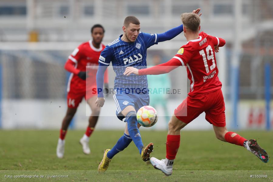 Niklas Meyer, Stadion am Schönbusch, Aschaffenburg, 11.02.2023, sport, action, Fussball, BFV, Landesfreundschaftsspiele, Regionalliga Südwest, Regionalliga Bayern, TSV, SVA, TSV Steinbach Haiger, SV Viktoria Aschaffenburg - Bild-ID: 2350998