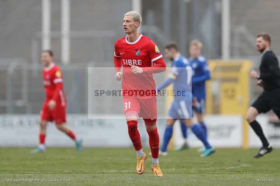 Henri Weigelt, Stadion am Schönbusch, Aschaffenburg, 11.02.2023, sport, action, Fussball, BFV, Landesfreundschaftsspiele, Regionalliga Südwest, Regionalliga Bayern, TSV, SVA, TSV Steinbach Haiger, SV Viktoria Aschaffenburg - Bild-ID: 2351002 Henri Weigelt, Stadion am Schönbusch, Aschaffenburg, 11.02.2023, sport, action, Fussball, BFV, Landesfreundschaftsspiele, Regionalliga Südwest, Regionalliga Bayern, TSV, SVA, TSV Steinbach Haiger, SV Viktoria Aschaffenburg - Bild-ID: 2351002