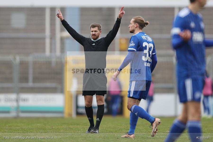 Schiedsrichter, Thomas Gscheidl, Stadion am Schönbusch, Aschaffenburg, 11.02.2023, sport, action, Fussball, BFV, Landesfreundschaftsspiele, Regionalliga Südwest, Regionalliga Bayern, TSV, SVA, TSV Steinbach Haiger, SV Viktoria Aschaffenburg - Bild-ID: 2351019 Schiedsrichter, Thomas Gscheidl, Stadion am Schönbusch, Aschaffenburg, 11.02.2023, sport, action, Fussball, BFV, Landesfreundschaftsspiele, Regionalliga Südwest, Regionalliga Bayern, TSV, SVA, TSV Steinbach Haiger, SV Viktoria Aschaffenburg - Bild-ID: 2351019