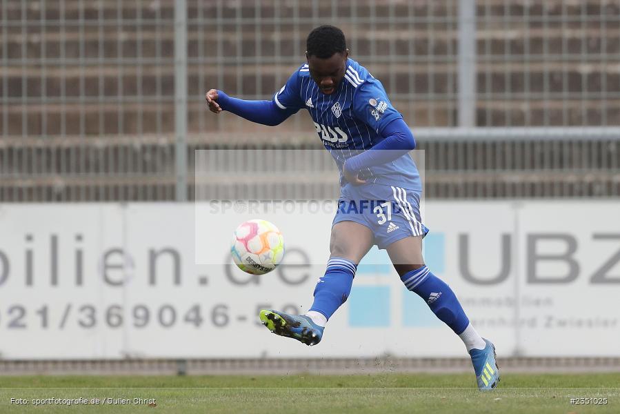 Benedict Mbuku, Stadion am Schönbusch, Aschaffenburg, 11.02.2023, sport, action, Fussball, BFV, Landesfreundschaftsspiele, Regionalliga Südwest, Regionalliga Bayern, TSV, SVA, TSV Steinbach Haiger, SV Viktoria Aschaffenburg - Bild-ID: 2351025 Benedict Mbuku, Stadion am Schönbusch, Aschaffenburg, 11.02.2023, sport, action, Fussball, BFV, Landesfreundschaftsspiele, Regionalliga Südwest, Regionalliga Bayern, TSV, SVA, TSV Steinbach Haiger, SV Viktoria Aschaffenburg - Bild-ID: 2351025