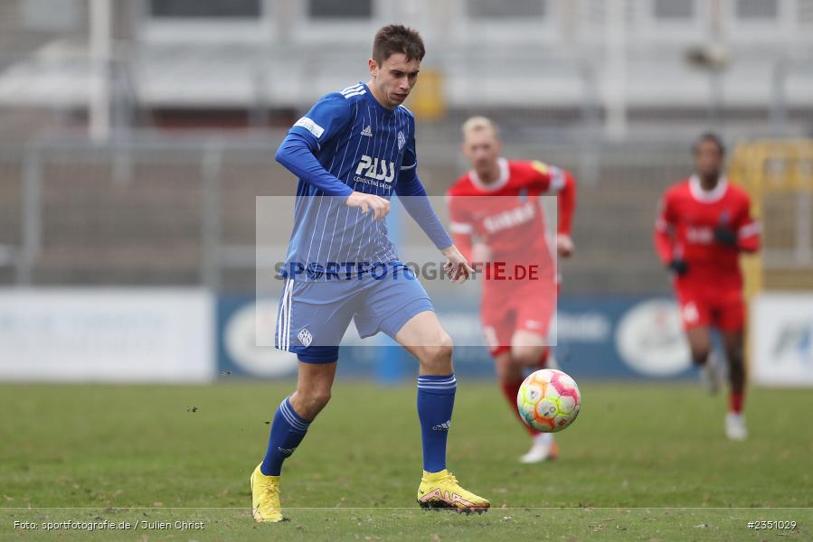 Veit Klement, Stadion am Schönbusch, Aschaffenburg, 11.02.2023, sport, action, Fussball, BFV, Landesfreundschaftsspiele, Regionalliga Südwest, Regionalliga Bayern, TSV, SVA, TSV Steinbach Haiger, SV Viktoria Aschaffenburg - Bild-ID: 2351029 Veit Klement, Stadion am Schönbusch, Aschaffenburg, 11.02.2023, sport, action, Fussball, BFV, Landesfreundschaftsspiele, Regionalliga Südwest, Regionalliga Bayern, TSV, SVA, TSV Steinbach Haiger, SV Viktoria Aschaffenburg - Bild-ID: 2351029