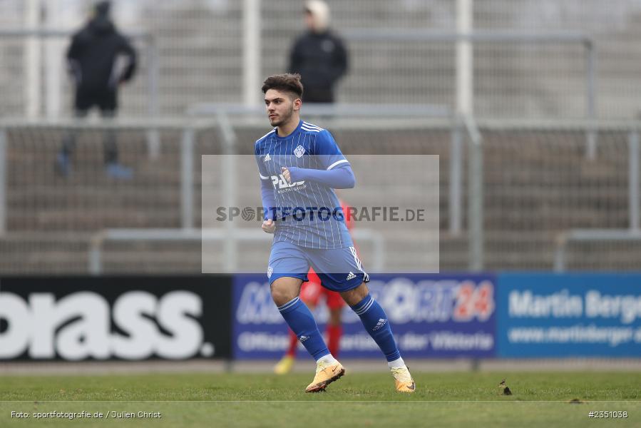 Ruben Conceicao Fernandes, Stadion am Schönbusch, Aschaffenburg, 11.02.2023, sport, action, Fussball, BFV, Landesfreundschaftsspiele, Regionalliga Südwest, Regionalliga Bayern, TSV, SVA, TSV Steinbach Haiger, SV Viktoria Aschaffenburg - Bild-ID: 2351038