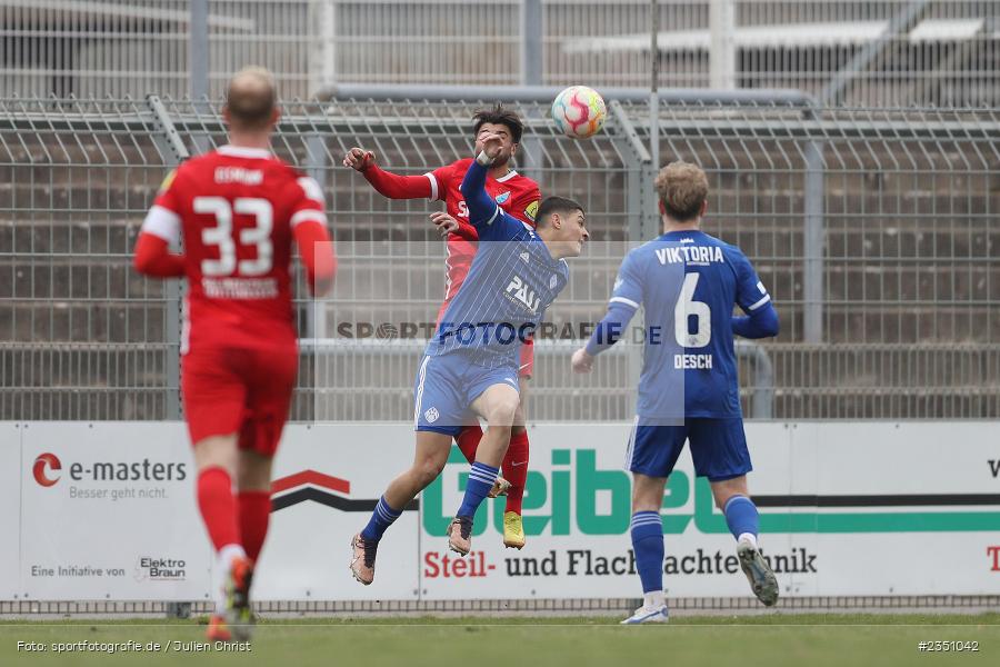 Younes Dahmani, Stadion am Schönbusch, Aschaffenburg, 11.02.2023, sport, action, Fussball, BFV, Landesfreundschaftsspiele, Regionalliga Südwest, Regionalliga Bayern, TSV, SVA, TSV Steinbach Haiger, SV Viktoria Aschaffenburg - Bild-ID: 2351042 Younes Dahmani, Stadion am Schönbusch, Aschaffenburg, 11.02.2023, sport, action, Fussball, BFV, Landesfreundschaftsspiele, Regionalliga Südwest, Regionalliga Bayern, TSV, SVA, TSV Steinbach Haiger, SV Viktoria Aschaffenburg - Bild-ID: 2351042