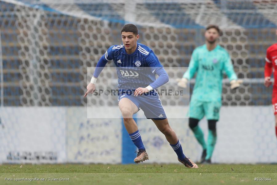 Younes Dahmani, Stadion am Schönbusch, Aschaffenburg, 11.02.2023, sport, action, Fussball, BFV, Landesfreundschaftsspiele, Regionalliga Südwest, Regionalliga Bayern, TSV, SVA, TSV Steinbach Haiger, SV Viktoria Aschaffenburg - Bild-ID: 2351044 Younes Dahmani, Stadion am Schönbusch, Aschaffenburg, 11.02.2023, sport, action, Fussball, BFV, Landesfreundschaftsspiele, Regionalliga Südwest, Regionalliga Bayern, TSV, SVA, TSV Steinbach Haiger, SV Viktoria Aschaffenburg - Bild-ID: 2351044