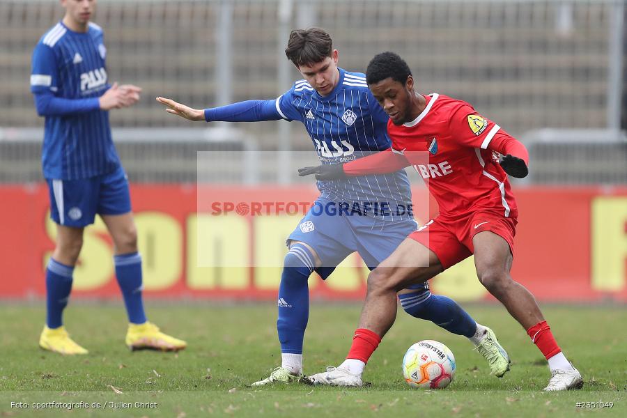 Franck Tehe, Stadion am Schönbusch, Aschaffenburg, 11.02.2023, sport, action, Fussball, BFV, Landesfreundschaftsspiele, Regionalliga Südwest, Regionalliga Bayern, TSV, SVA, TSV Steinbach Haiger, SV Viktoria Aschaffenburg - Bild-ID: 2351049 Franck Tehe, Stadion am Schönbusch, Aschaffenburg, 11.02.2023, sport, action, Fussball, BFV, Landesfreundschaftsspiele, Regionalliga Südwest, Regionalliga Bayern, TSV, SVA, TSV Steinbach Haiger, SV Viktoria Aschaffenburg - Bild-ID: 2351049