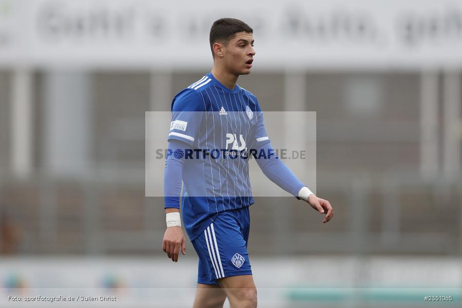 Younes Dahmani, Stadion am Schönbusch, Aschaffenburg, 11.02.2023, sport, action, Fussball, BFV, Landesfreundschaftsspiele, Regionalliga Südwest, Regionalliga Bayern, TSV, SVA, TSV Steinbach Haiger, SV Viktoria Aschaffenburg - Bild-ID: 2351065 Younes Dahmani, Stadion am Schönbusch, Aschaffenburg, 11.02.2023, sport, action, Fussball, BFV, Landesfreundschaftsspiele, Regionalliga Südwest, Regionalliga Bayern, TSV, SVA, TSV Steinbach Haiger, SV Viktoria Aschaffenburg - Bild-ID: 2351065