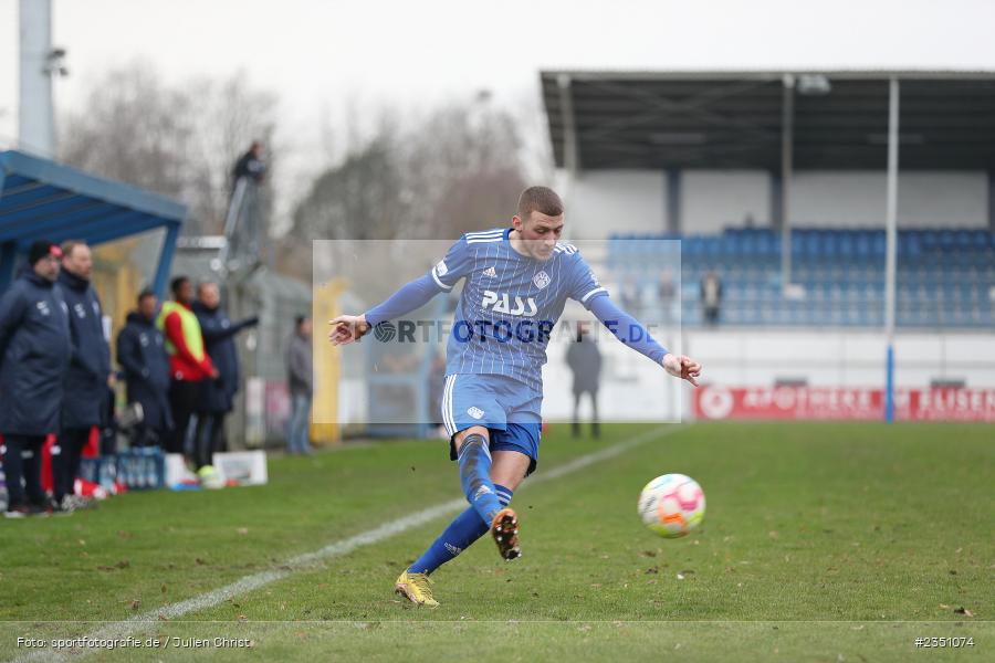 Niklas Meyer, Stadion am Schönbusch, Aschaffenburg, 11.02.2023, sport, action, Fussball, BFV, Landesfreundschaftsspiele, Regionalliga Südwest, Regionalliga Bayern, TSV, SVA, TSV Steinbach Haiger, SV Viktoria Aschaffenburg - Bild-ID: 2351074 Niklas Meyer, Stadion am Schönbusch, Aschaffenburg, 11.02.2023, sport, action, Fussball, BFV, Landesfreundschaftsspiele, Regionalliga Südwest, Regionalliga Bayern, TSV, SVA, TSV Steinbach Haiger, SV Viktoria Aschaffenburg - Bild-ID: 2351074