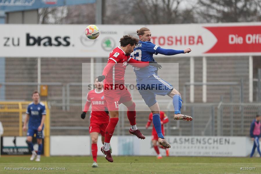 Nicolas Hebisch, Stadion am Schönbusch, Aschaffenburg, 11.02.2023, sport, action, Fussball, BFV, Landesfreundschaftsspiele, Regionalliga Südwest, Regionalliga Bayern, TSV, SVA, TSV Steinbach Haiger, SV Viktoria Aschaffenburg - Bild-ID: 2351077 Nicolas Hebisch, Stadion am Schönbusch, Aschaffenburg, 11.02.2023, sport, action, Fussball, BFV, Landesfreundschaftsspiele, Regionalliga Südwest, Regionalliga Bayern, TSV, SVA, TSV Steinbach Haiger, SV Viktoria Aschaffenburg - Bild-ID: 2351077