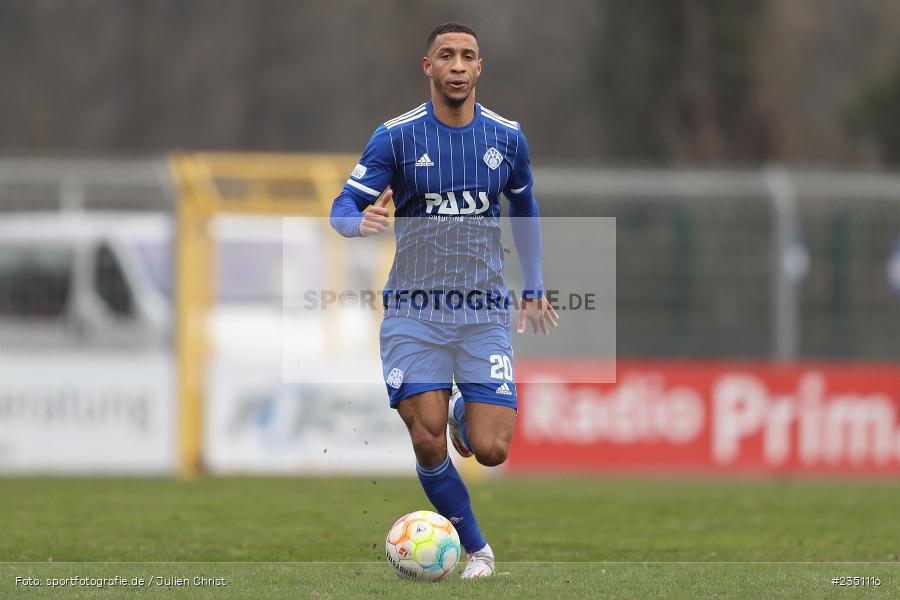 Felix Metzler, Stadion am Schönbusch, Aschaffenburg, 11.02.2023, sport, action, Fussball, BFV, Landesfreundschaftsspiele, Regionalliga Südwest, Regionalliga Bayern, TSV, SVA, TSV Steinbach Haiger, SV Viktoria Aschaffenburg - Bild-ID: 2351116