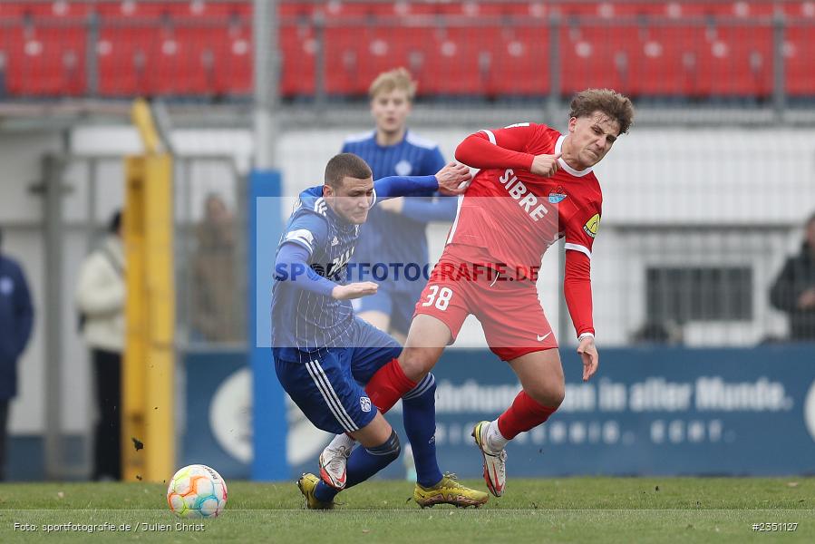 Niklas Meyer, Stadion am Schönbusch, Aschaffenburg, 11.02.2023, sport, action, Fussball, BFV, Landesfreundschaftsspiele, Regionalliga Südwest, Regionalliga Bayern, TSV, SVA, TSV Steinbach Haiger, SV Viktoria Aschaffenburg - Bild-ID: 2351127 Niklas Meyer, Stadion am Schönbusch, Aschaffenburg, 11.02.2023, sport, action, Fussball, BFV, Landesfreundschaftsspiele, Regionalliga Südwest, Regionalliga Bayern, TSV, SVA, TSV Steinbach Haiger, SV Viktoria Aschaffenburg - Bild-ID: 2351127