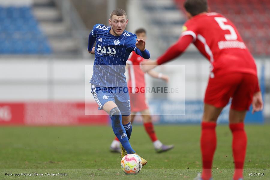 Niklas Meyer, Stadion am Schönbusch, Aschaffenburg, 11.02.2023, sport, action, Fussball, BFV, Landesfreundschaftsspiele, Regionalliga Südwest, Regionalliga Bayern, TSV, SVA, TSV Steinbach Haiger, SV Viktoria Aschaffenburg - Bild-ID: 2351128 Niklas Meyer, Stadion am Schönbusch, Aschaffenburg, 11.02.2023, sport, action, Fussball, BFV, Landesfreundschaftsspiele, Regionalliga Südwest, Regionalliga Bayern, TSV, SVA, TSV Steinbach Haiger, SV Viktoria Aschaffenburg - Bild-ID: 2351128