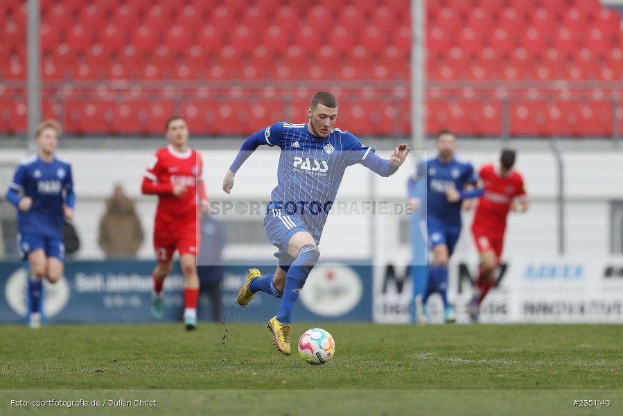 Niklas Meyer, Stadion am Schönbusch, Aschaffenburg, 11.02.2023, sport, action, Fussball, BFV, Landesfreundschaftsspiele, Regionalliga Südwest, Regionalliga Bayern, TSV, SVA, TSV Steinbach Haiger, SV Viktoria Aschaffenburg - Bild-ID: 2351140 Niklas Meyer, Stadion am Schönbusch, Aschaffenburg, 11.02.2023, sport, action, Fussball, BFV, Landesfreundschaftsspiele, Regionalliga Südwest, Regionalliga Bayern, TSV, SVA, TSV Steinbach Haiger, SV Viktoria Aschaffenburg - Bild-ID: 2351140