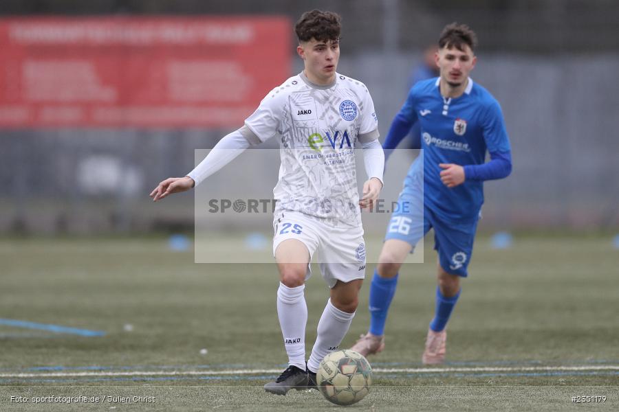 Moritz Aul, Städtisches Stadion am Prischoß, Alzenau, 11.02.2023, sport, action, Fussball, HFV, Landesfreundschaftsspiele, Hessenliga, FCG, FCB, FC Gießen, FC Bayern Alzenau - Bild-ID: 2351179 Moritz Aul, Städtisches Stadion am Prischoß, Alzenau, 11.02.2023, sport, action, Fussball, HFV, Landesfreundschaftsspiele, Hessenliga, FCG, FCB, FC Gießen, FC Bayern Alzenau - Bild-ID: 2351179