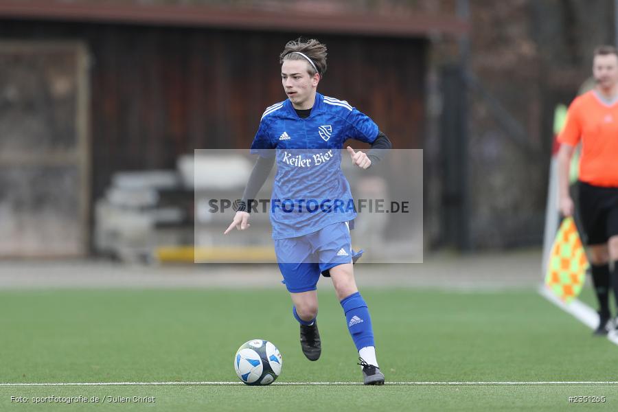Laurenz Mehling, Kunstrasenplatz, Erlabrunn, 12.02.2023, sport, action, Fussball, Bezirksliga Unterfranken West, bfv-Landesliga Odenwald, Regional Freundschaftsspiele, SVN, TSV, SV Nassig, TSV Lohr - Bild-ID: 2351265 Laurenz Mehling, Kunstrasenplatz, Erlabrunn, 12.02.2023, sport, action, Fussball, Bezirksliga Unterfranken West, bfv-Landesliga Odenwald, Regional Freundschaftsspiele, SVN, TSV, SV Nassig, TSV Lohr - Bild-ID: 2351265