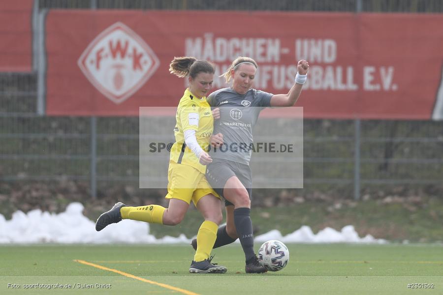 Antje Verheyen, Sportpark Heuchelhof, Würzburg, 12.02.2023, sport, action, Fussball, Frauen, Landesliga Nordwest, Bezirksoberliga, ERL, FWK, SpVgg Erlangen, FC Würzburger Kickers II - Bild-ID: 2351362 Antje Verheyen, Sportpark Heuchelhof, Würzburg, 12.02.2023, sport, action, Fussball, Frauen, Landesliga Nordwest, Bezirksoberliga, ERL, FWK, SpVgg Erlangen, FC Würzburger Kickers II - Bild-ID: 2351362